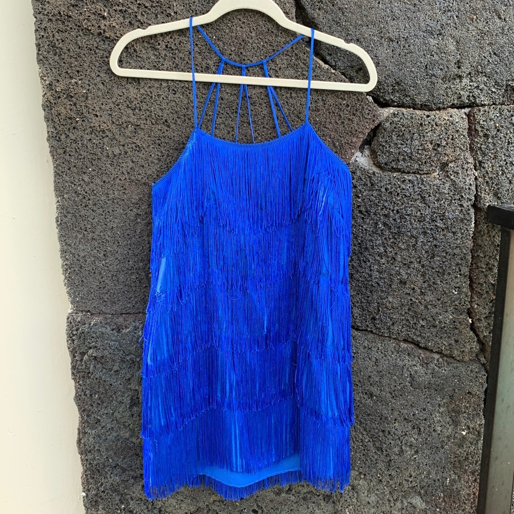 Zara flapper blue dress small
